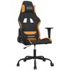 Silla Gaming De Masaje Tela Negro Y Naranja