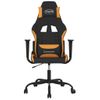 Silla Gaming De Masaje Tela Negro Y Naranja