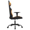 Silla Gaming De Masaje Tela Negro Y Naranja