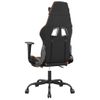 Silla Gaming Masaje Y Reposapiés Cuero Sintético Negro Naranja