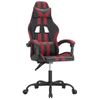 Silla Gaming Giratoria Cuero Sintético Negro Y Rojo Vino Tinto