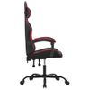 Silla Gaming Giratoria Cuero Sintético Negro Y Rojo Vino Tinto