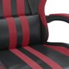 Silla Gaming Giratoria Cuero Sintético Negro Y Rojo Vino Tinto