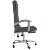 Silla De Oficina Reclinable Con Masaje De Tela Gris Oscuro