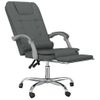 Silla De Oficina Reclinable Con Masaje De Tela Gris Oscuro