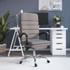 Silla De Oficina Reclinable Con Masaje Tela Gris Taupé Gris Topo