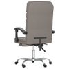 Silla De Oficina Reclinable Con Masaje Tela Gris Taupé Gris Topo