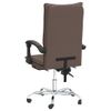 Silla De Oficina Reclinable Cuero Sintético Marrón