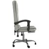 Silla De Oficina Reclinable Con Masaje Terciopelo Gris Claro