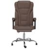 Silla De Oficina Reclinable Cuero Sintético Marrón