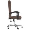 Silla De Oficina Reclinable Cuero Sintético Marrón