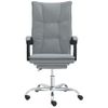 Silla De Oficina Reclinable De Tela Gris Claro