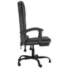 Silla De Oficina Reclinable Masaje Cuero Sintético Negro