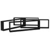 Estantes Cubo De Pared 4 Uds Contrachapado Negro 100x15x30 Cm