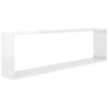 Estante Cubo Pared 4uds Contrachapado Blanco Brillo 100x15x30cm