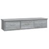 Armario De Pared Madera Contrachapada Gris Sonoma 88x26x18,5 Cm