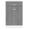 Armario Inferior Cocina Contrachapado Gris Sonoma 50x46x81,5 Cm