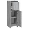 Armario De Baño Madera Contrachapada Gris Sonoma 30x30x95 Cm