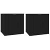 Muebles Para Tv De Pared 2 Uds Negro 40x34,5x40 Cm