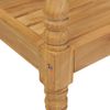 Banco Batavia Madera Maciza De Teca Con Cojín Crema 120 Cm