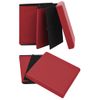 Taburete Con Almacenaje Plegable Rojo Vino Tinto Pvc