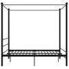 Estructura De Cama Con Dosel Metal Negro 160x200 Cm