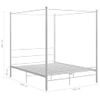 Estructura De Cama Con Dosel Metal Blanco 160x200 Cm