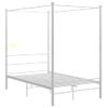 Estructura De Cama Con Dosel Metal Blanco 140x200 Cm