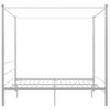 Estructura De Cama Con Dosel Metal Blanco 180x200 Cm