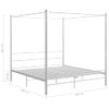 Estructura De Cama Con Dosel Metal Blanco 200x200 Cm