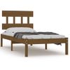 Estructura De Cama Madera Maciza Marrón Miel 100x200 Cm