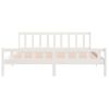 Estructura De Cama Madera Maciza Blanca 200x200 Cm