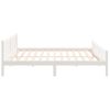 Estructura De Cama Madera Maciza Blanca 200x200 Cm