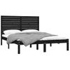 Estructura De Cama Madera Maciza De Pino Negro 120x200 Cm