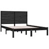 Estructura De Cama Madera Maciza De Pino Negro 120x200 Cm