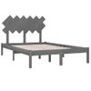 Estructura De Cama De Madera Maciza Gris 120x200 Cm