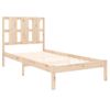 Estructura De Cama Madera Maciza 90x190 Cm Marrón