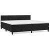 Cama Box Spring Con Colchón Terciopelo Negro 200x200 Cm