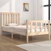 Estructura De Cama Madera Maciza De Pino 90x190 Cm Marrón