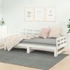 Sofá Cama Extraíble Madera Maciza De Pino Blanco 2x(80x200) Cm