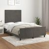 Estructura Cama Con Cabecero Terciopelo Gris Oscuro 120x200 Cm