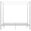 Estructura De Cama Con Dosel Metal Blanco 120x200 Cm