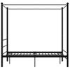 Estructura De Cama Con Dosel Metal Negro 120x200 Cm