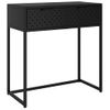 Mesa Consola De Acero Negra 72x35x75 Cm