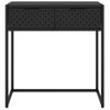 Mesa Consola De Acero Negra 72x35x75 Cm