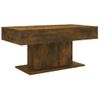 Mesa De Centro Madera Contrachapada Roble Ahumado 96x50x45 Cm Marrón