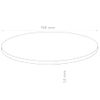 Tablero De Mesa Redondo Mdf 700x18 Mm Beige