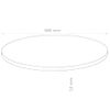 Tablero De Mesa Redondo Mdf 600x18 Mm Beige