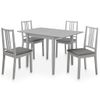 Juego De Muebles De Comedor 5 Piezas Mdf Gris