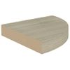 Estante Flotante De Esquina 4 Uds Mdf Roble 25x25x3,8 Cm Marrón